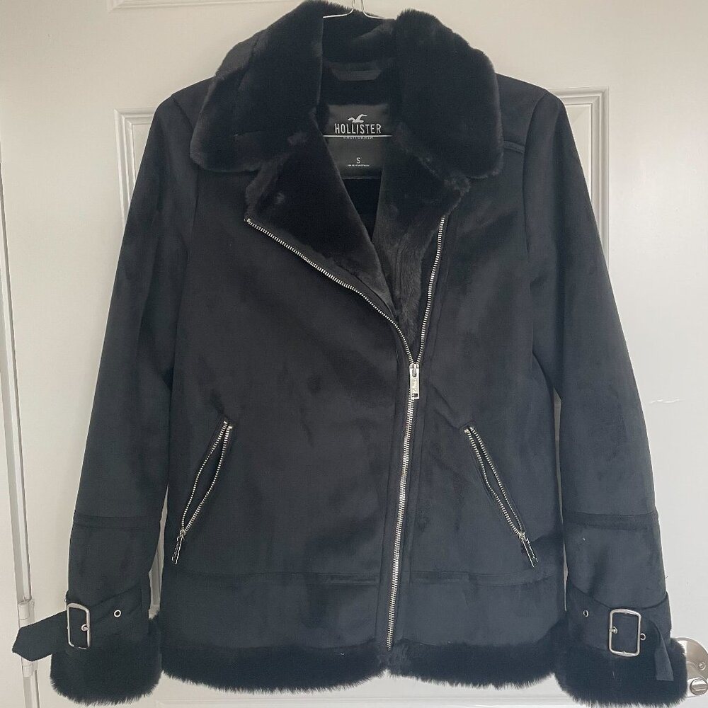 Faux Shearling Biker Jacket